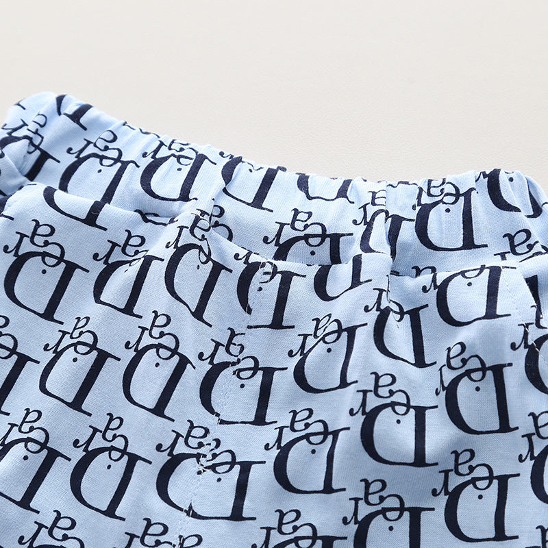 Boys Printed Pure Cotton T-shirt with Shorts