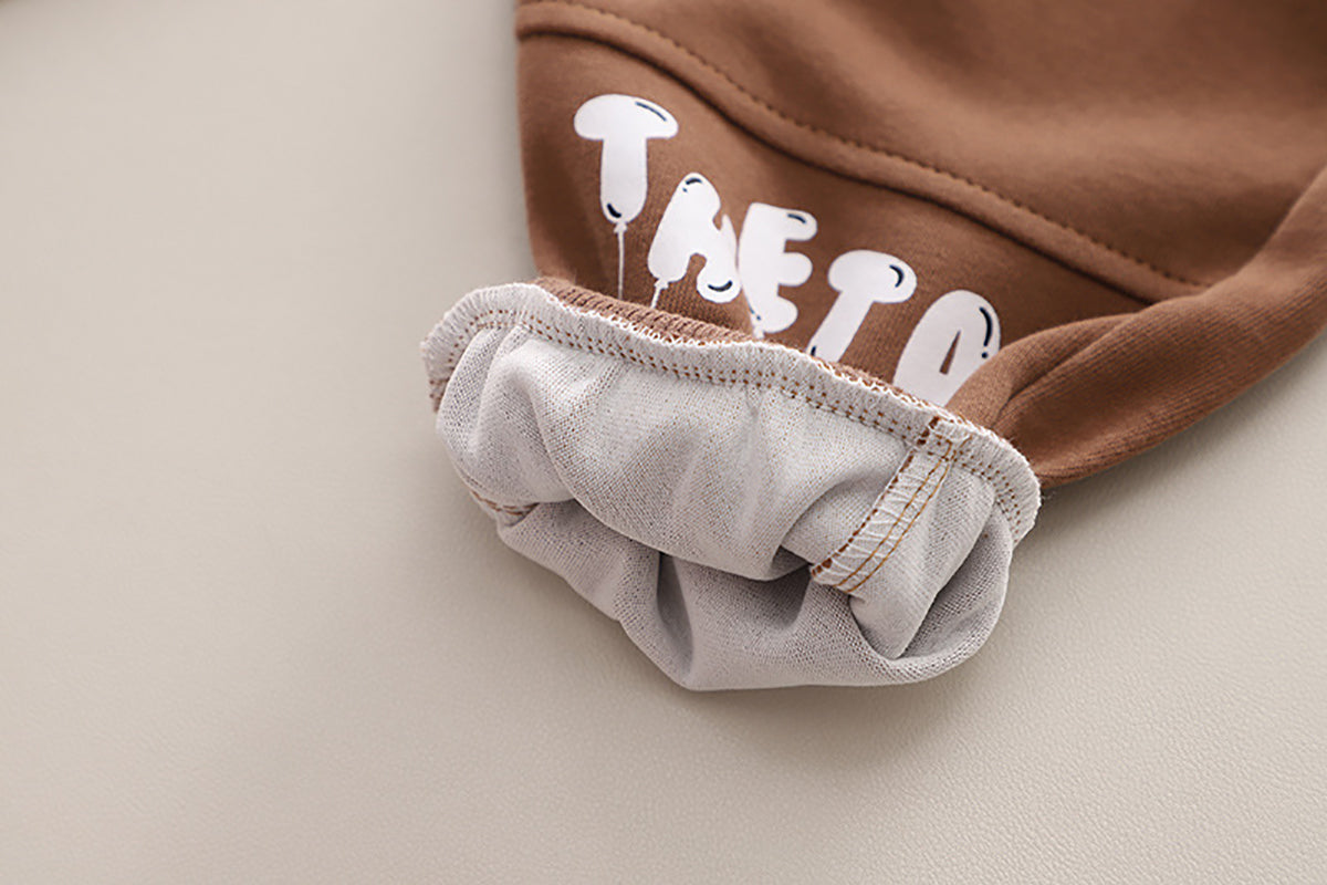 Boys Striped Peter Pan Collar Long Sleeves Sweatshirt With Jogger