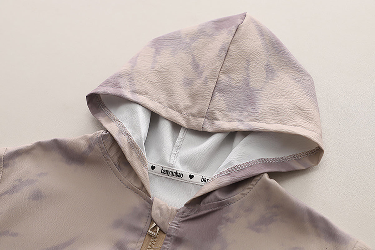 Boys Dyed Hooded Long Sleeves Sweatshirt With Jogger