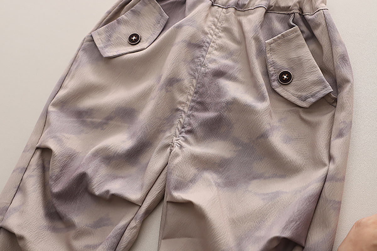 Boys Dyed Hooded Long Sleeves Sweatshirt With Jogger
