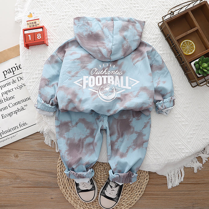 Boys Hooded Dyed Top with Pyjamas
