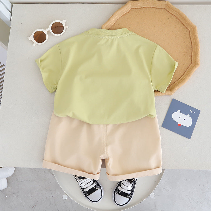 Boys Printed T-shirt with Shorts