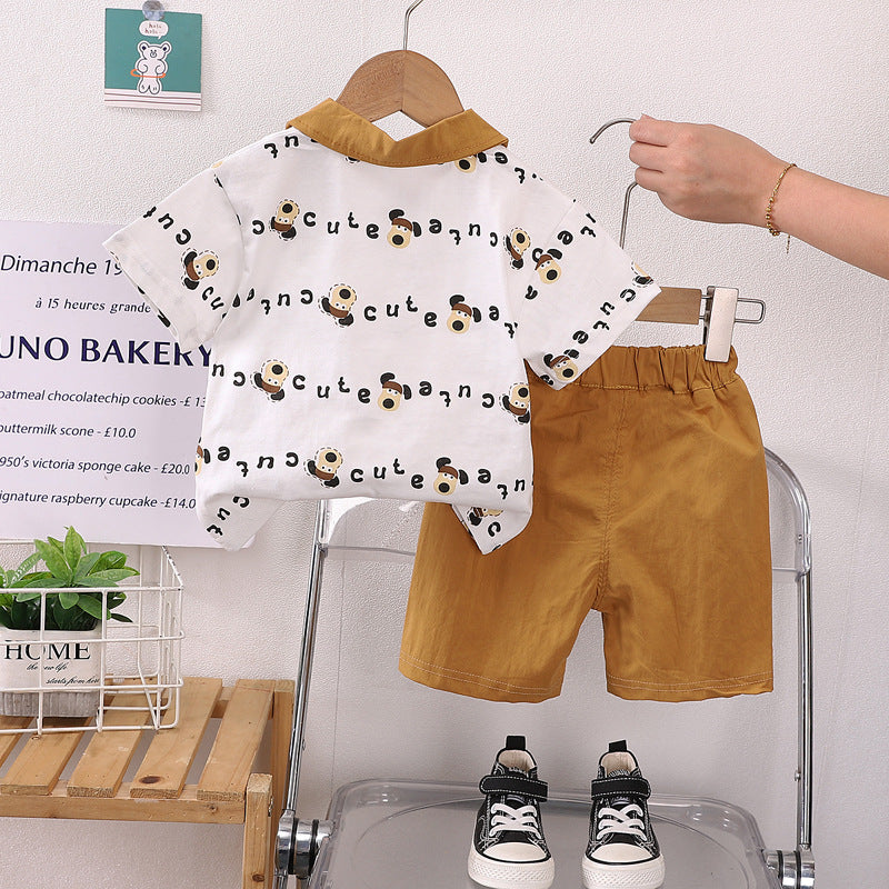 Boys Printed T-shirt with Shorts