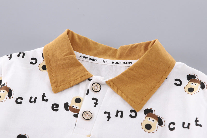 Boys Printed T-shirt with Shorts