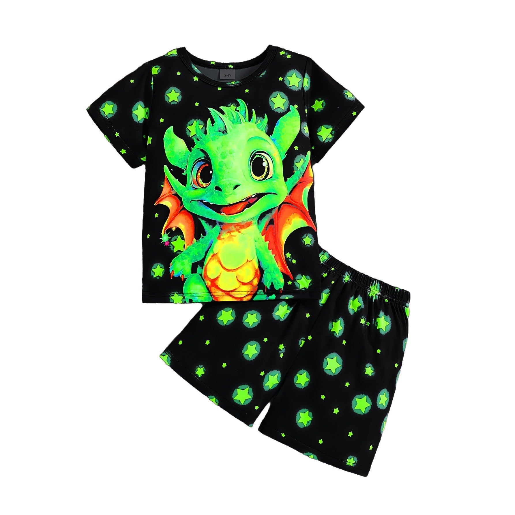 Boys Printed T-shirt with Shorts