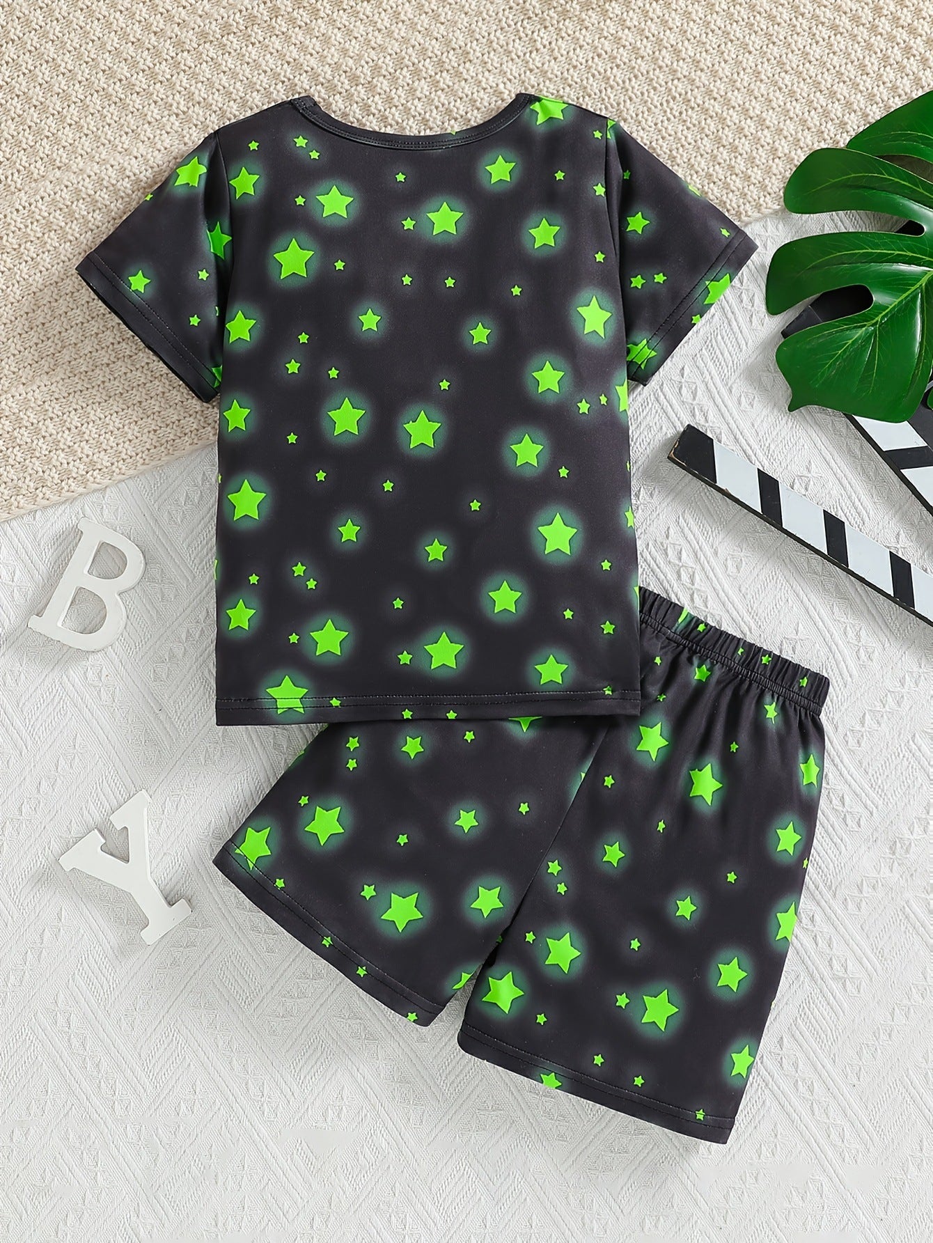 Boys Printed T-shirt with Shorts