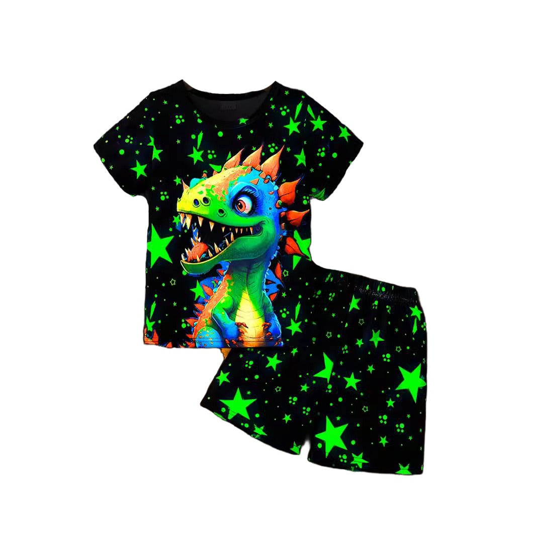 Boys Printed T-shirt With Shorts