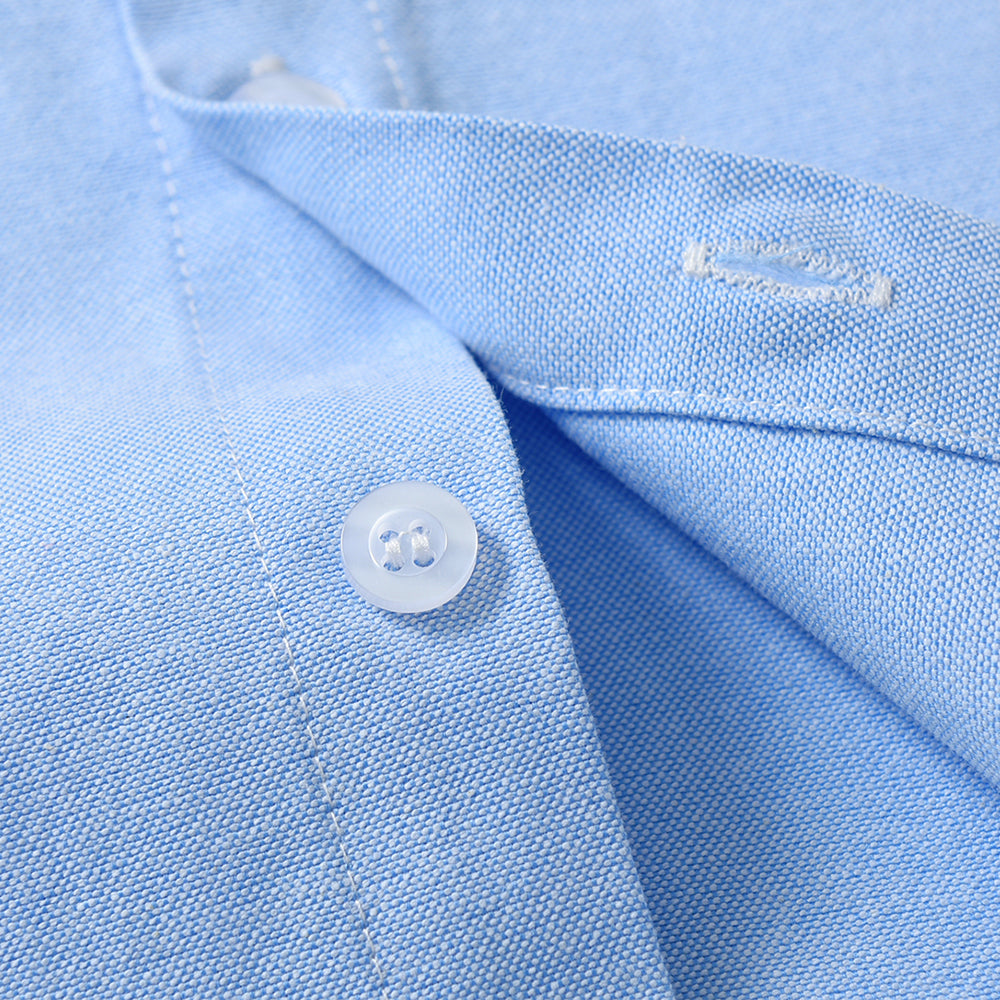 Unisex Kids Solid Band Collar Casual Shirt