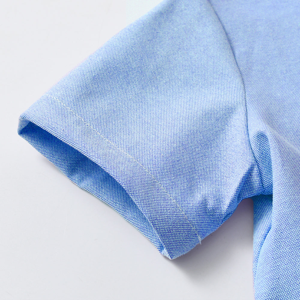 Unisex Kids Solid Band Collar Casual Shirt