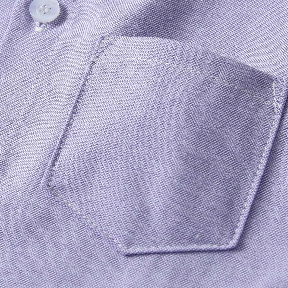Unisex Kids Solid Band Collar Casual Shirt