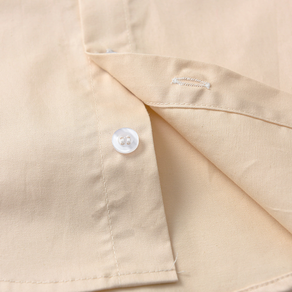 Unisex Kids Solid Spread Collar Casual Shirt