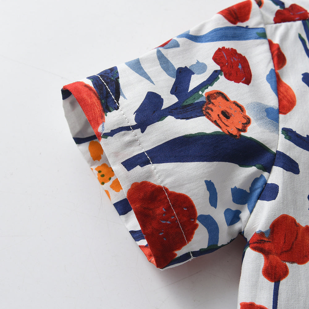 Boys Printed Pure Cotton Shirt with Shorts