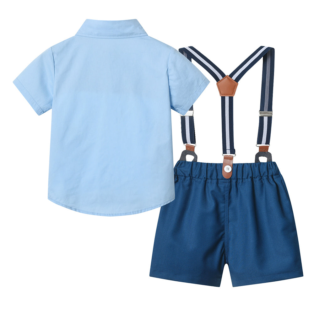 Boys Blue & Green Shirt with Shorts