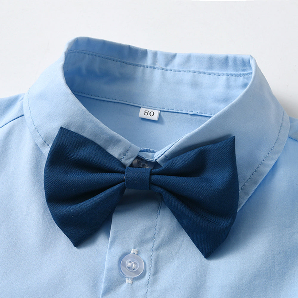 Boys Blue & Green Shirt with Shorts