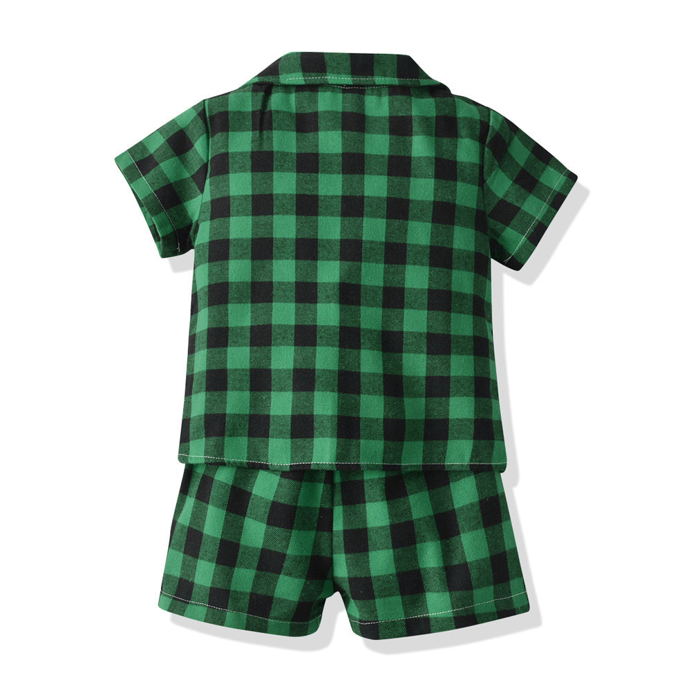 Kids Checked Pure Cotton Shirt With Short