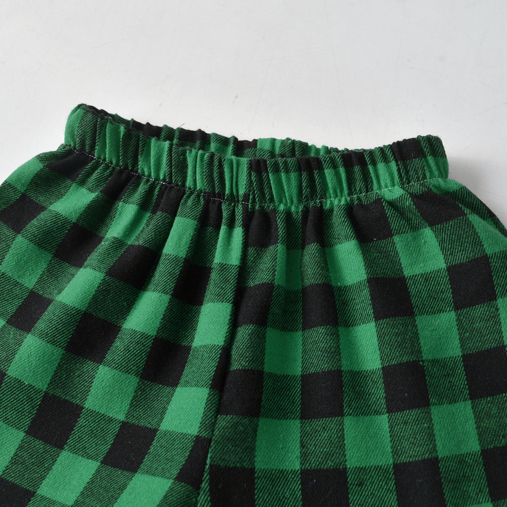 Kids Checked Pure Cotton Shirt With Short