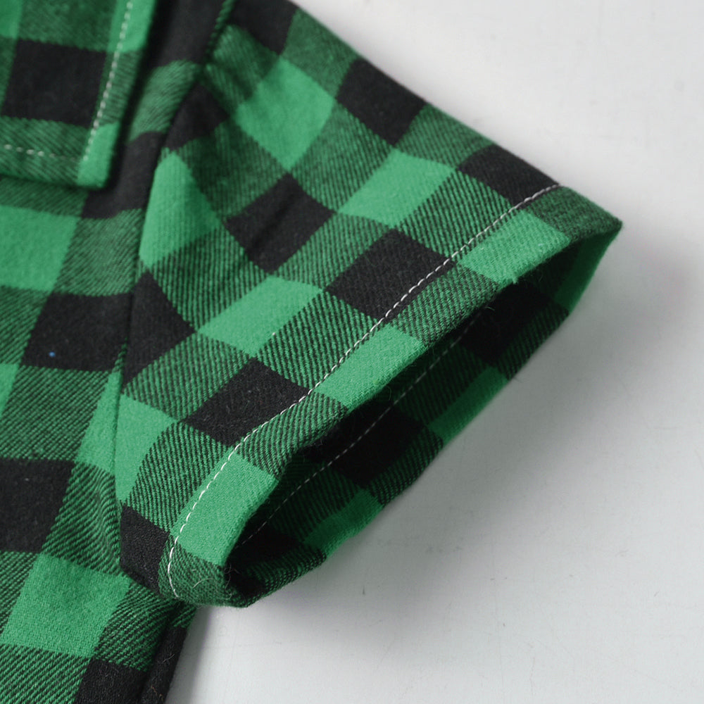 Kids Checked Pure Cotton Shirt With Short