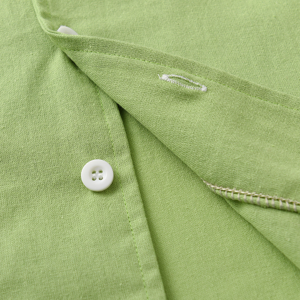 Kids Green Pure Cotton Shirt with Shorts