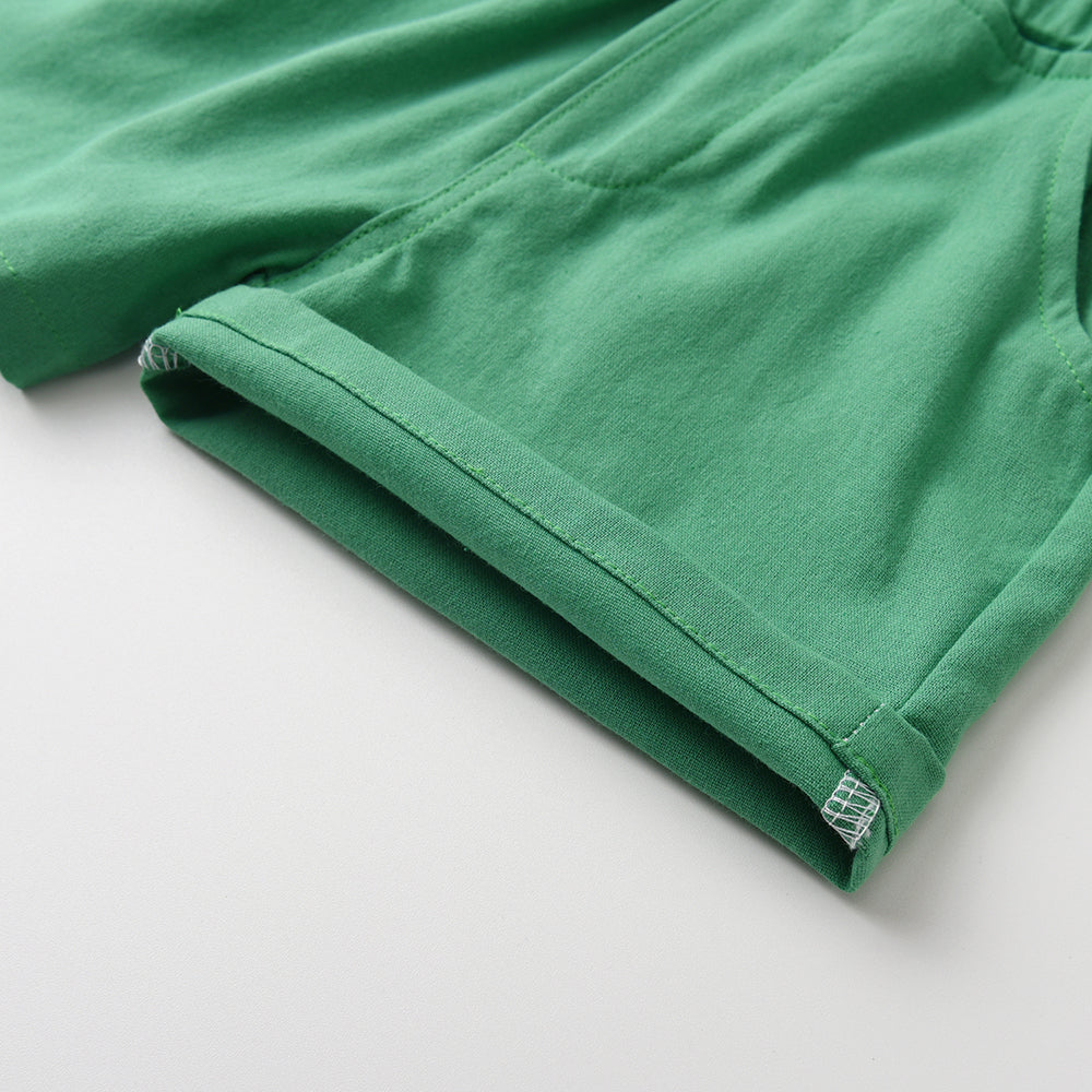 Kids Cuban Collar Pure Cotton Shirt with Shorts
