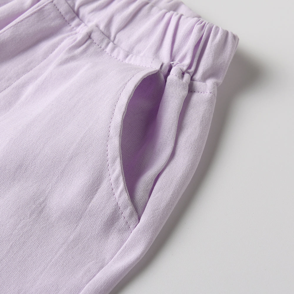 Kids Short Sleeves Pure Cotton Shirt With Shorts