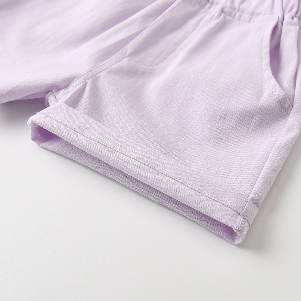 Kids Short Sleeves Pure Cotton Shirt With Shorts