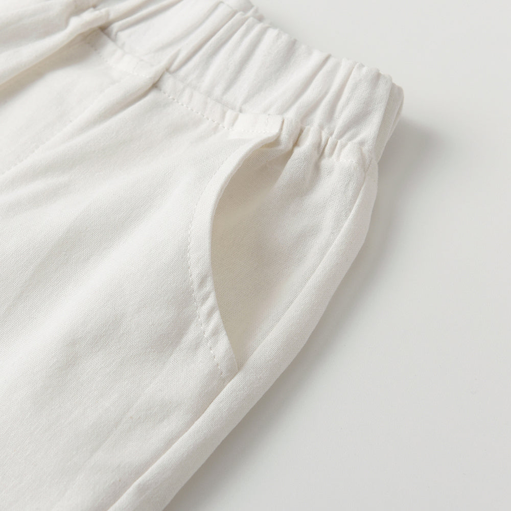 Kids Short Sleeves Pure Cotton Shirt With Shorts