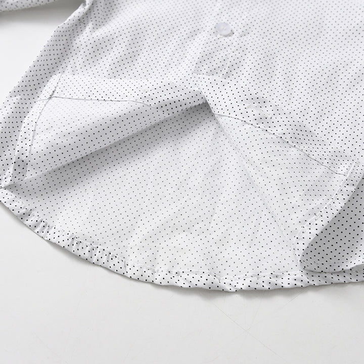 Boys Printed Shirt Collar Shirt & Trouser & Waistcoat & Bow Tie