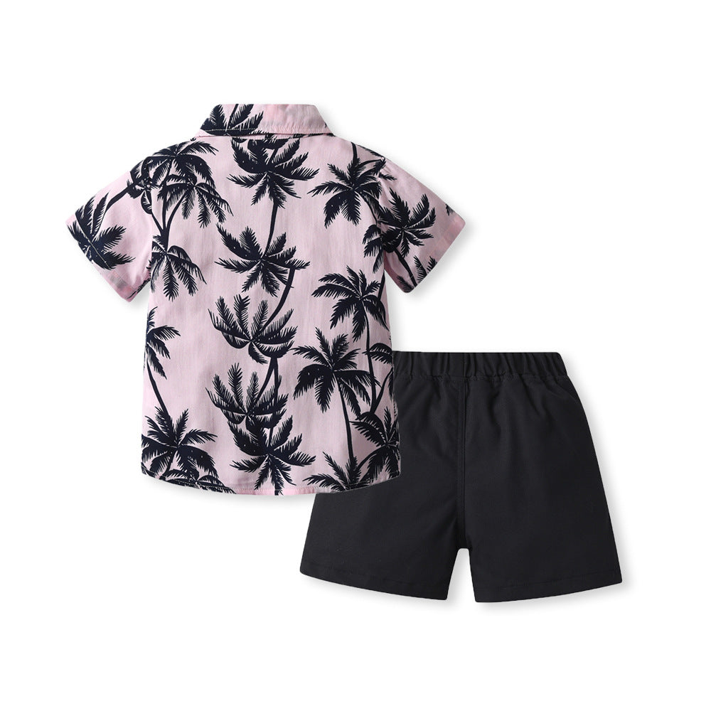 Boys Printed Shirt With Shorts