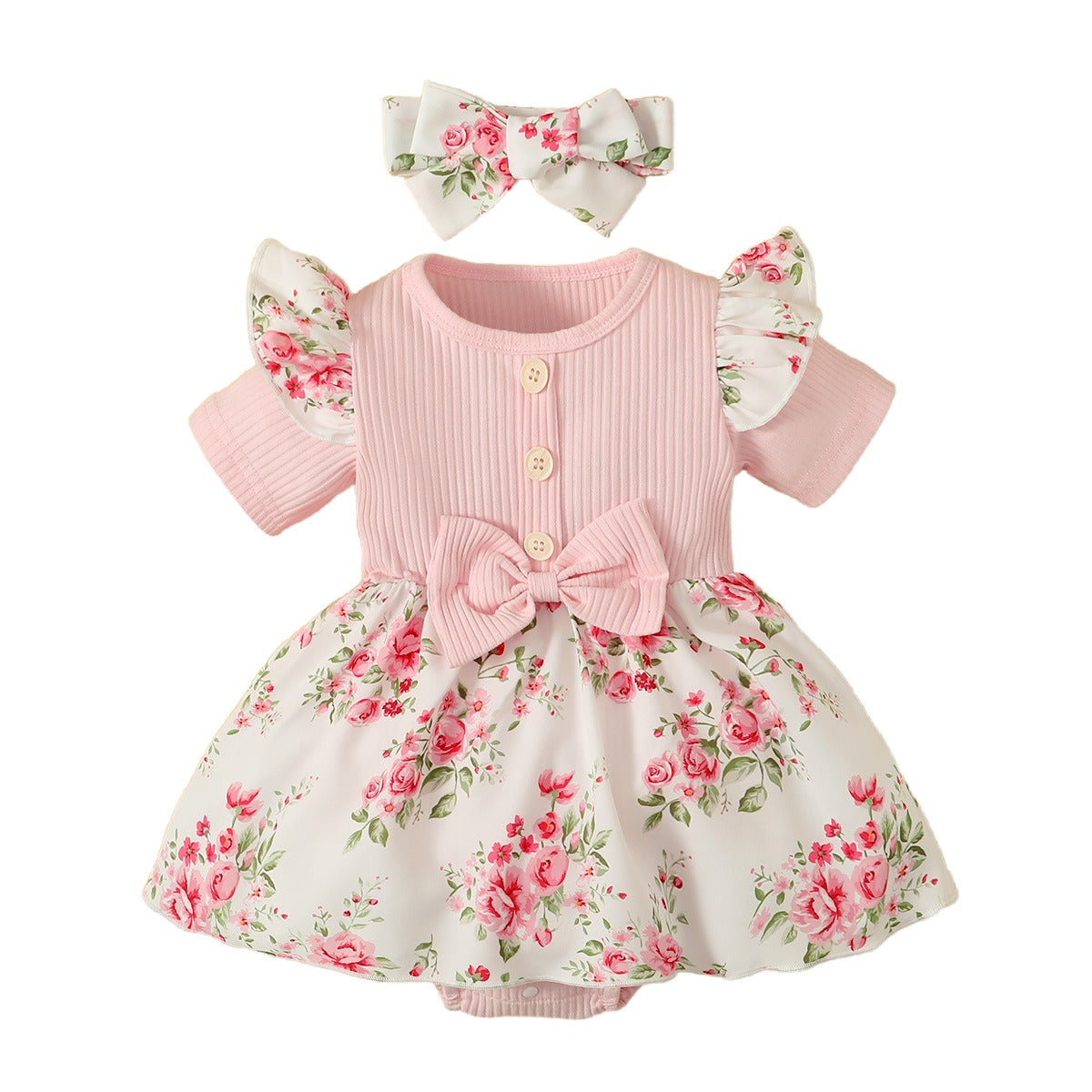 Infants Girls Printed Bodysuit
