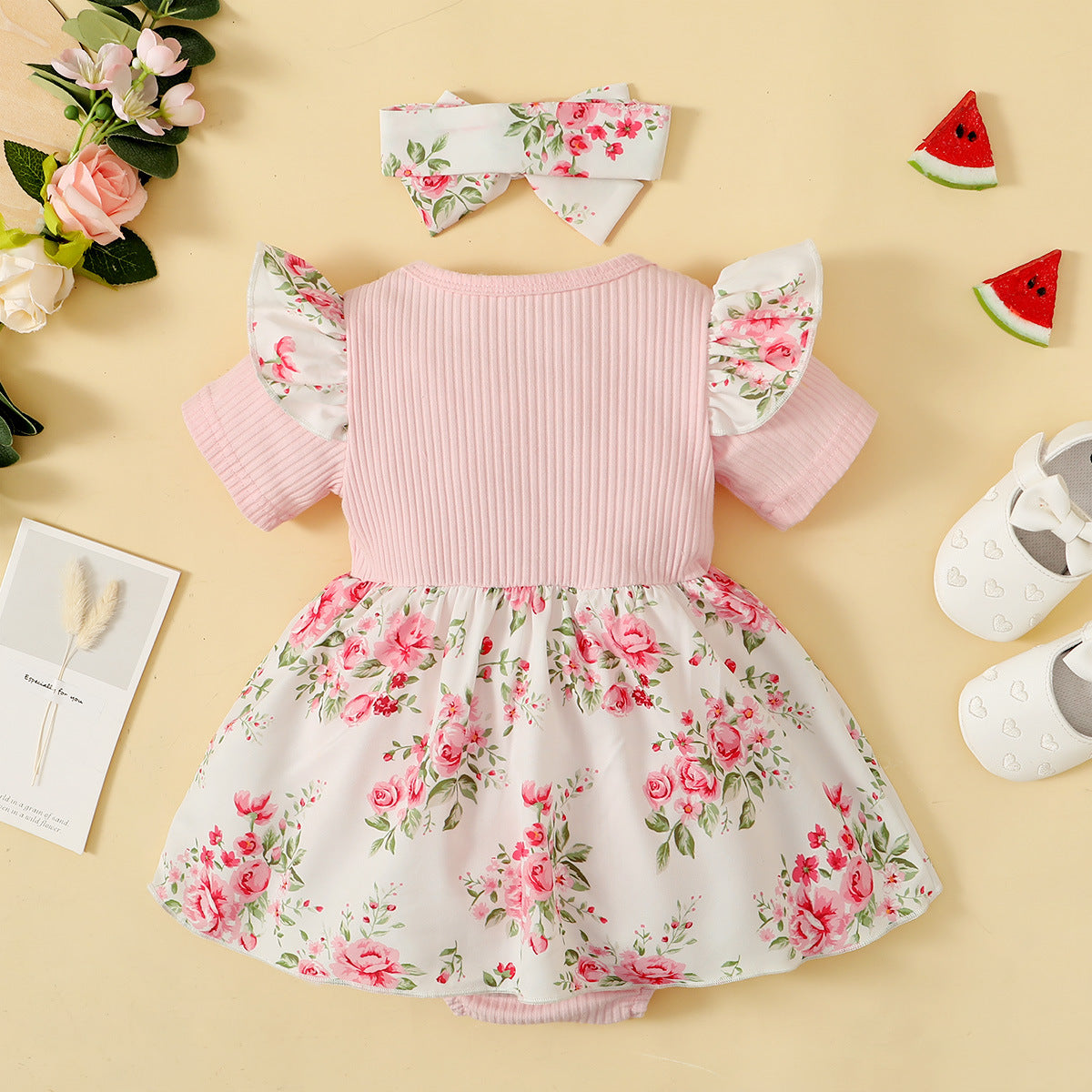 Infants Girls Printed Bodysuit