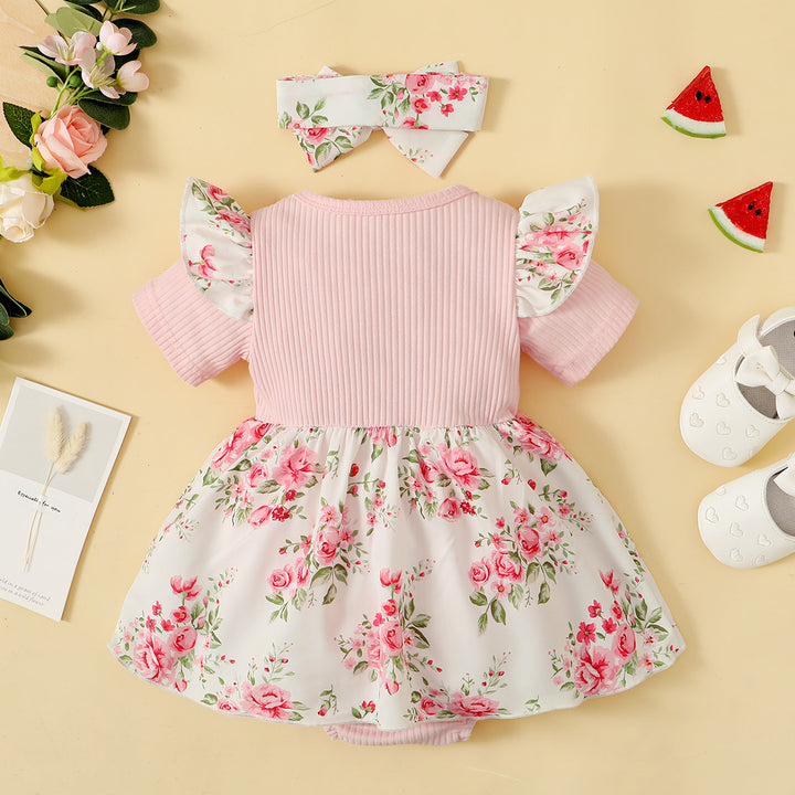 Infants Girls Printed Bodysuit