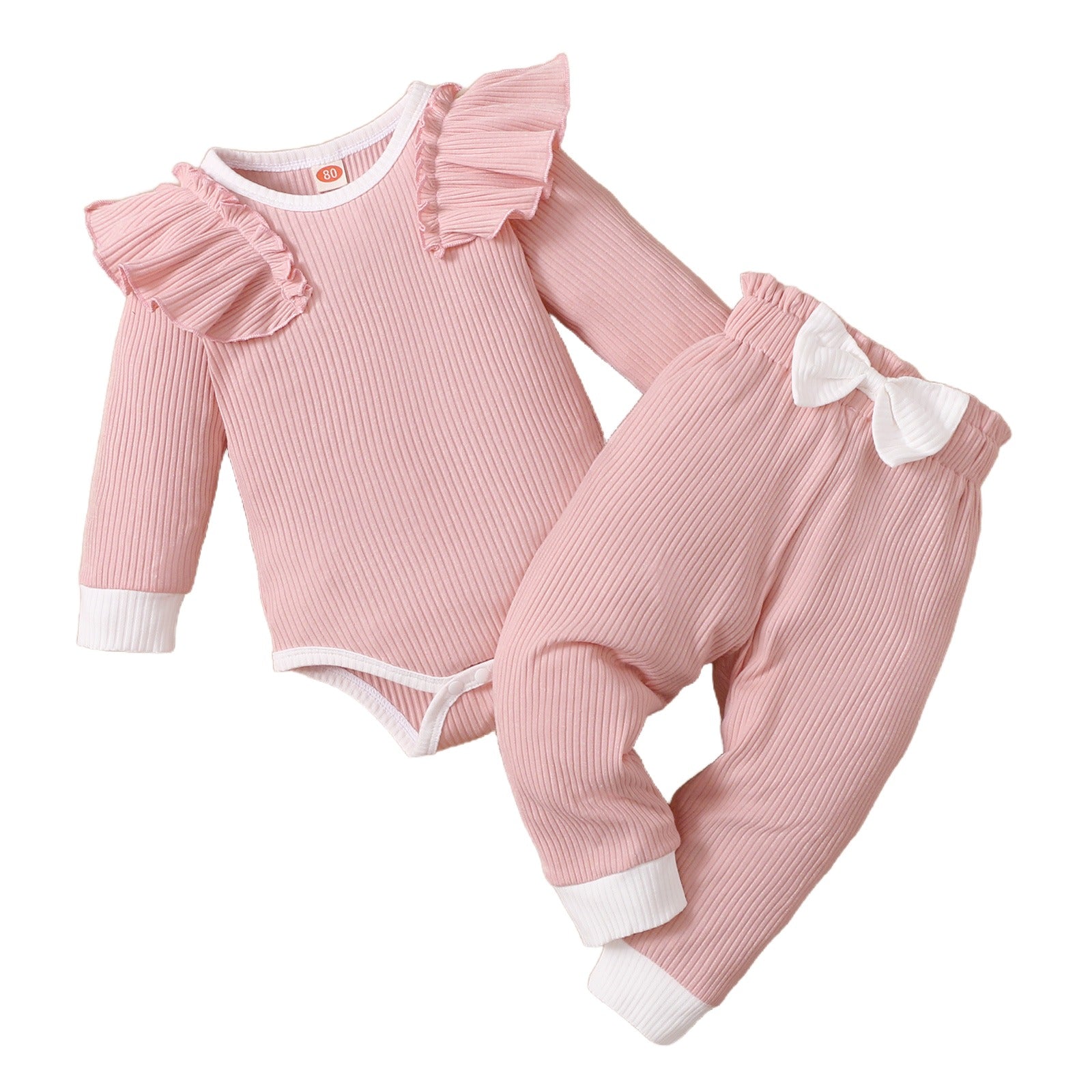 Girls Striped Round Neck Pure Cotton Top With Pyjama