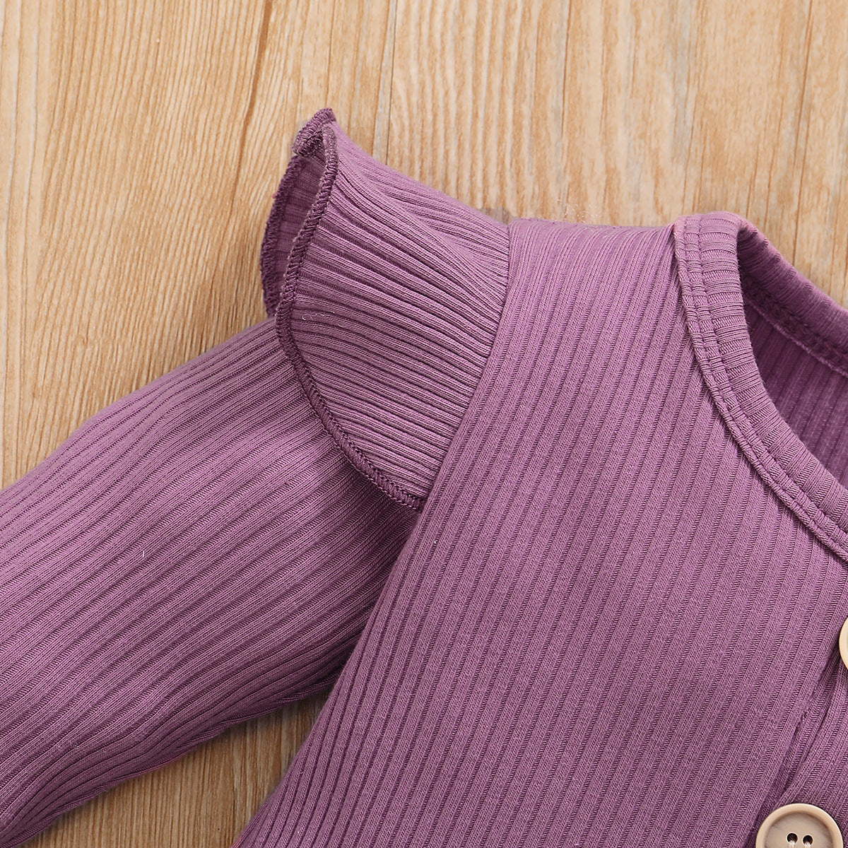 Girls Purple & White Striped Top with Pyjamas