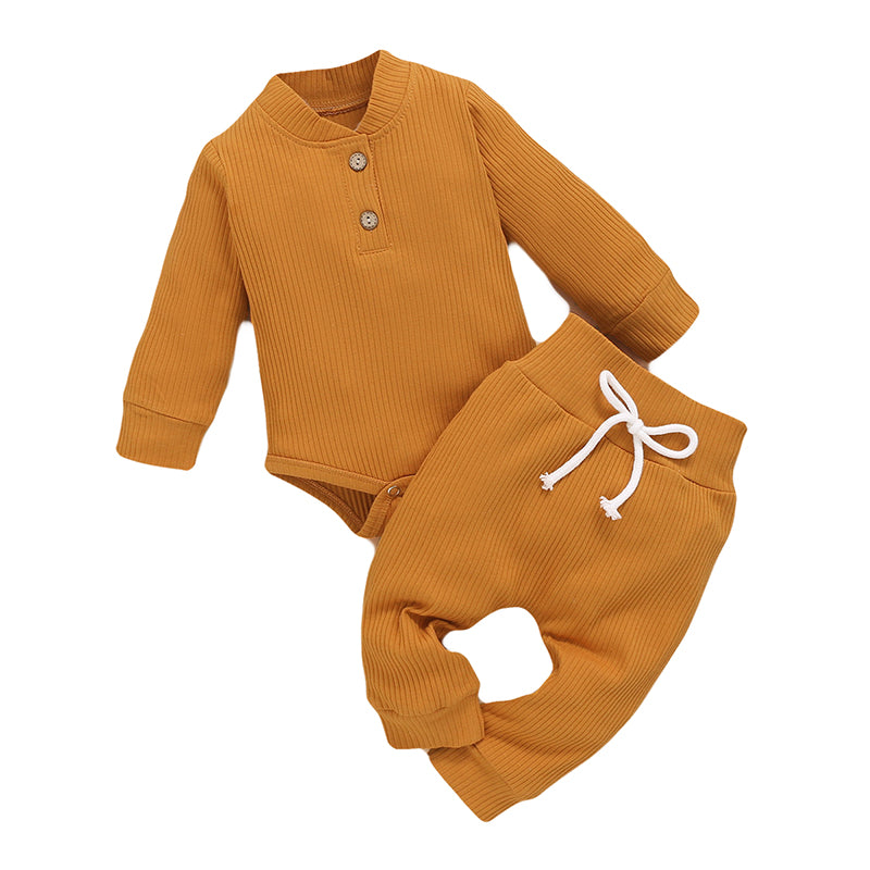 Brown Kids Stand Collar Top with Pyjamas