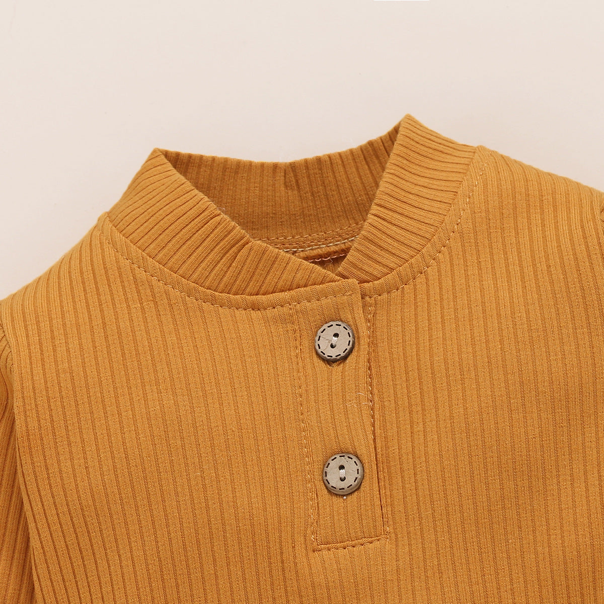 Brown Kids Stand Collar Top with Pyjamas