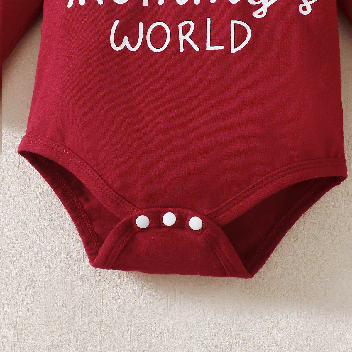 Infant Girls Red & White Printed Leotard with Pyjamas