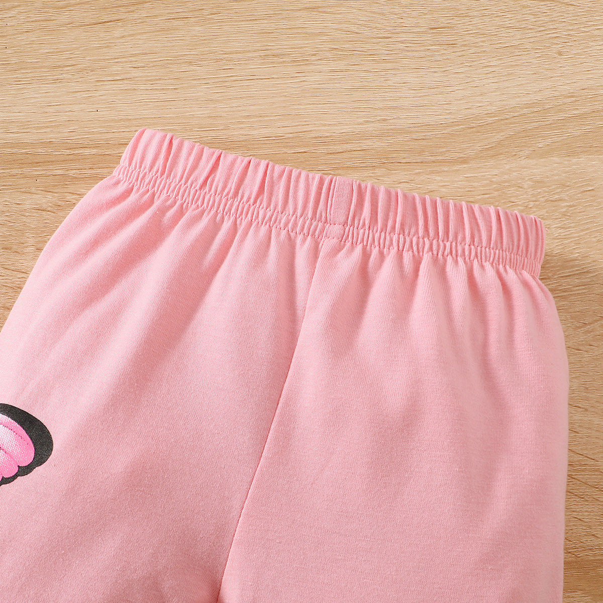 Infant Girls Pink & White Printed Top with Pyjamas