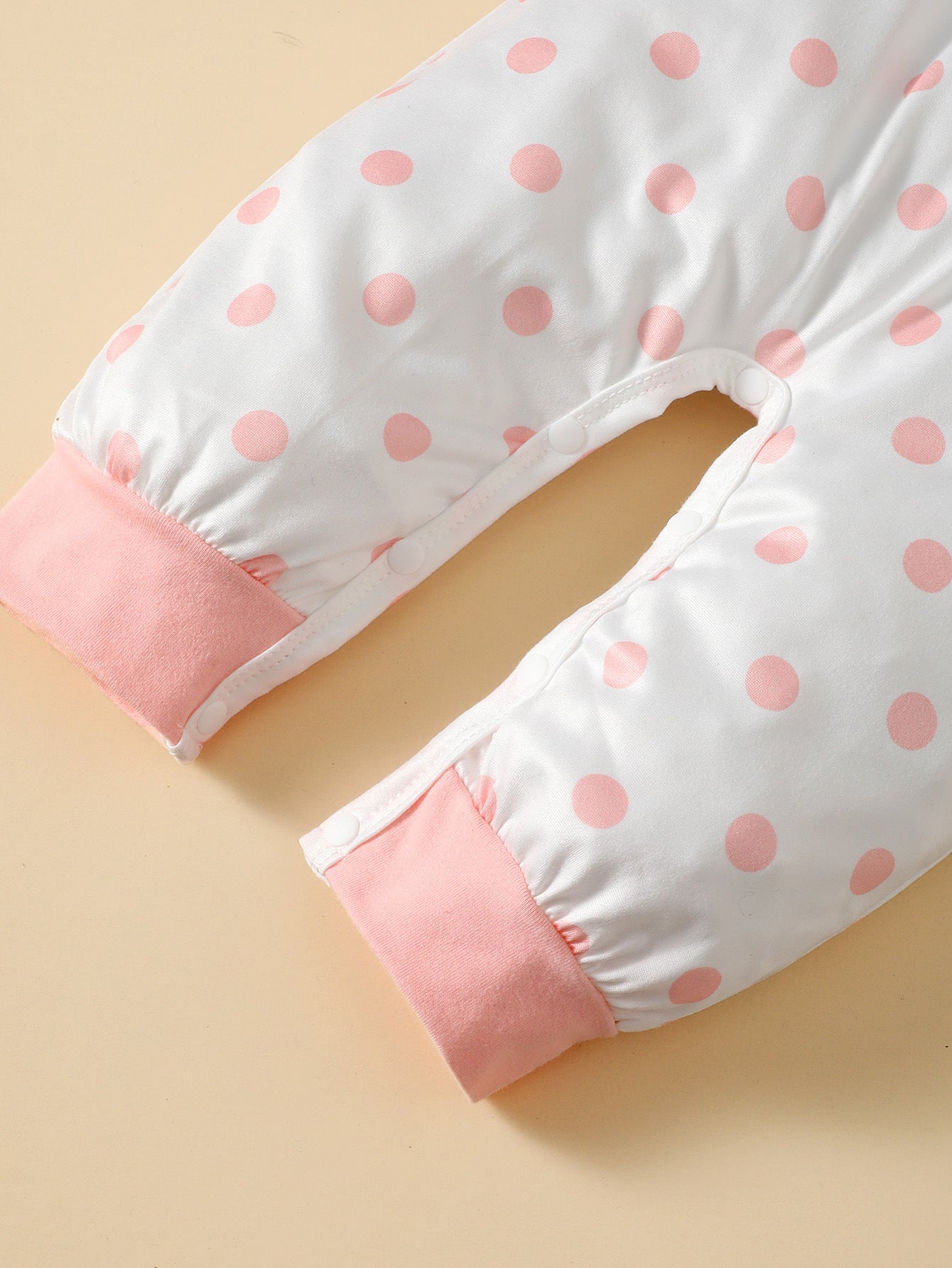 Infant Girls Polka Dots Printed Rompers With Headband