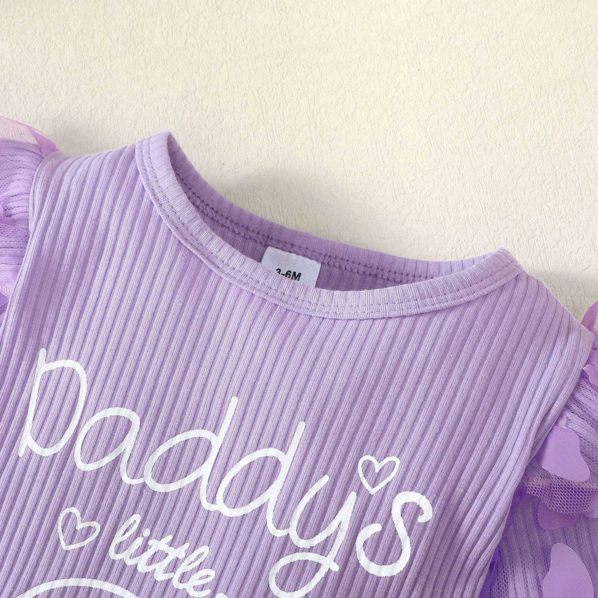 Girls Purple Printed Bodysuit Top with Trousers