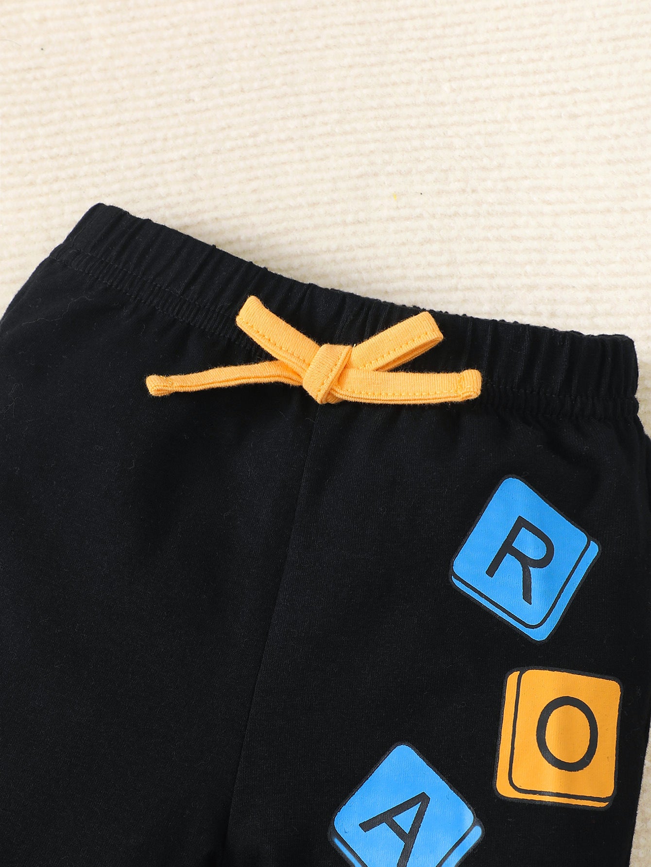 Infant Boys Yellow & Black Printed Top with Pyjamas