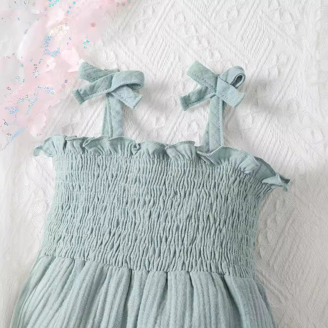 Infant Girls Shoulder Straps Rompers
