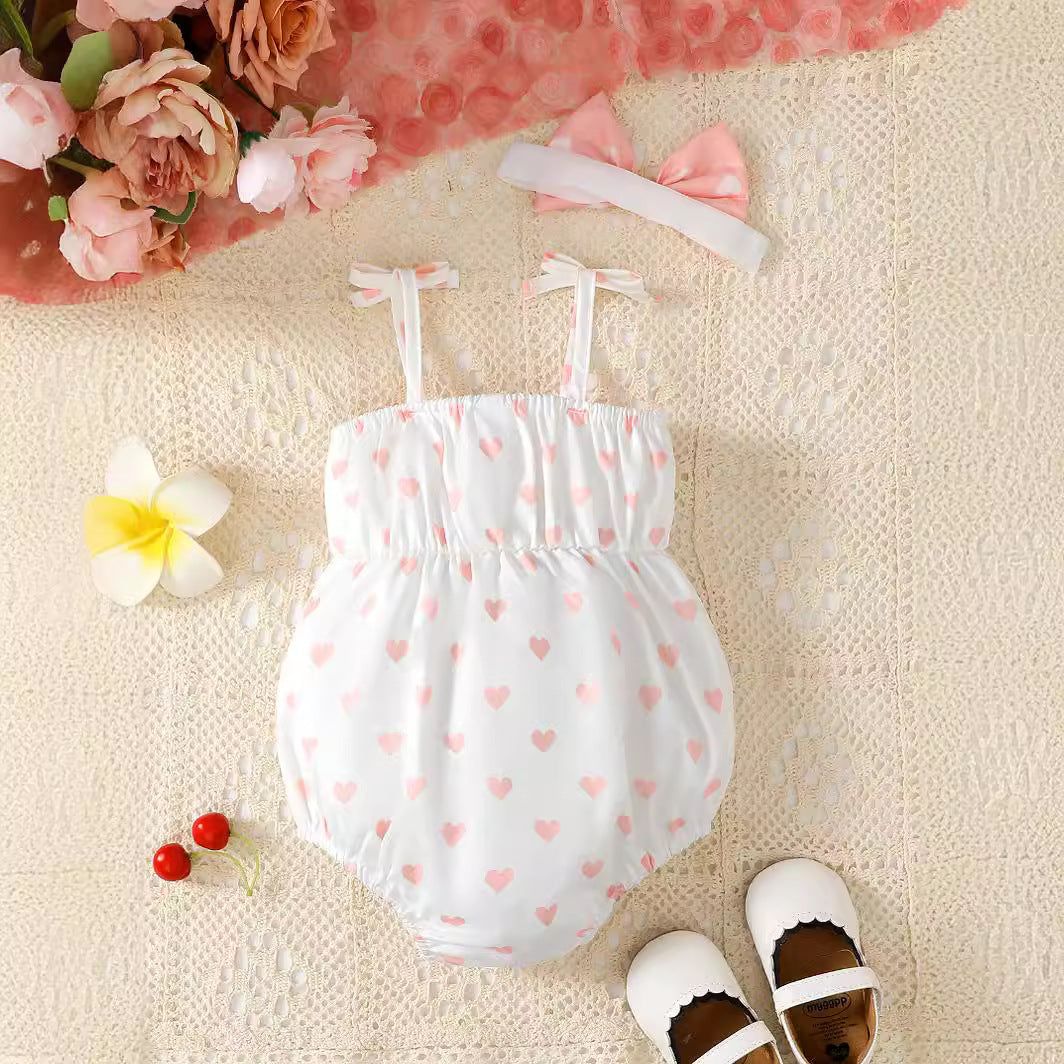 Infants Girls Printed Cotton Bodysuit