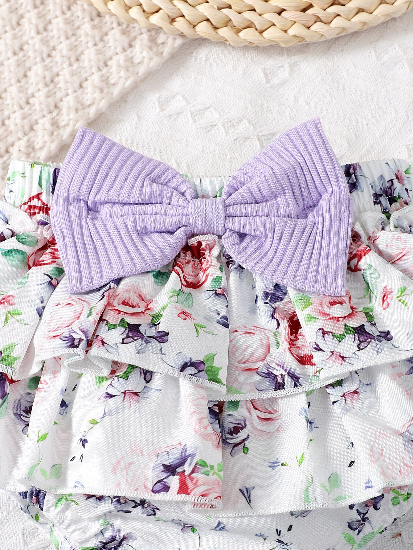 Girls Printed Pure Cotton Top with Shorts