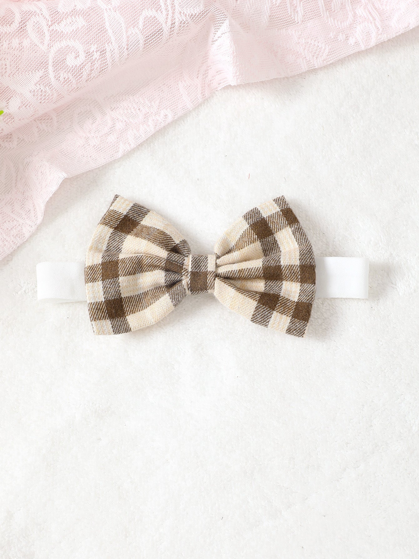 Girls Checked Flared Sleeve Cotton Pinafore Dress