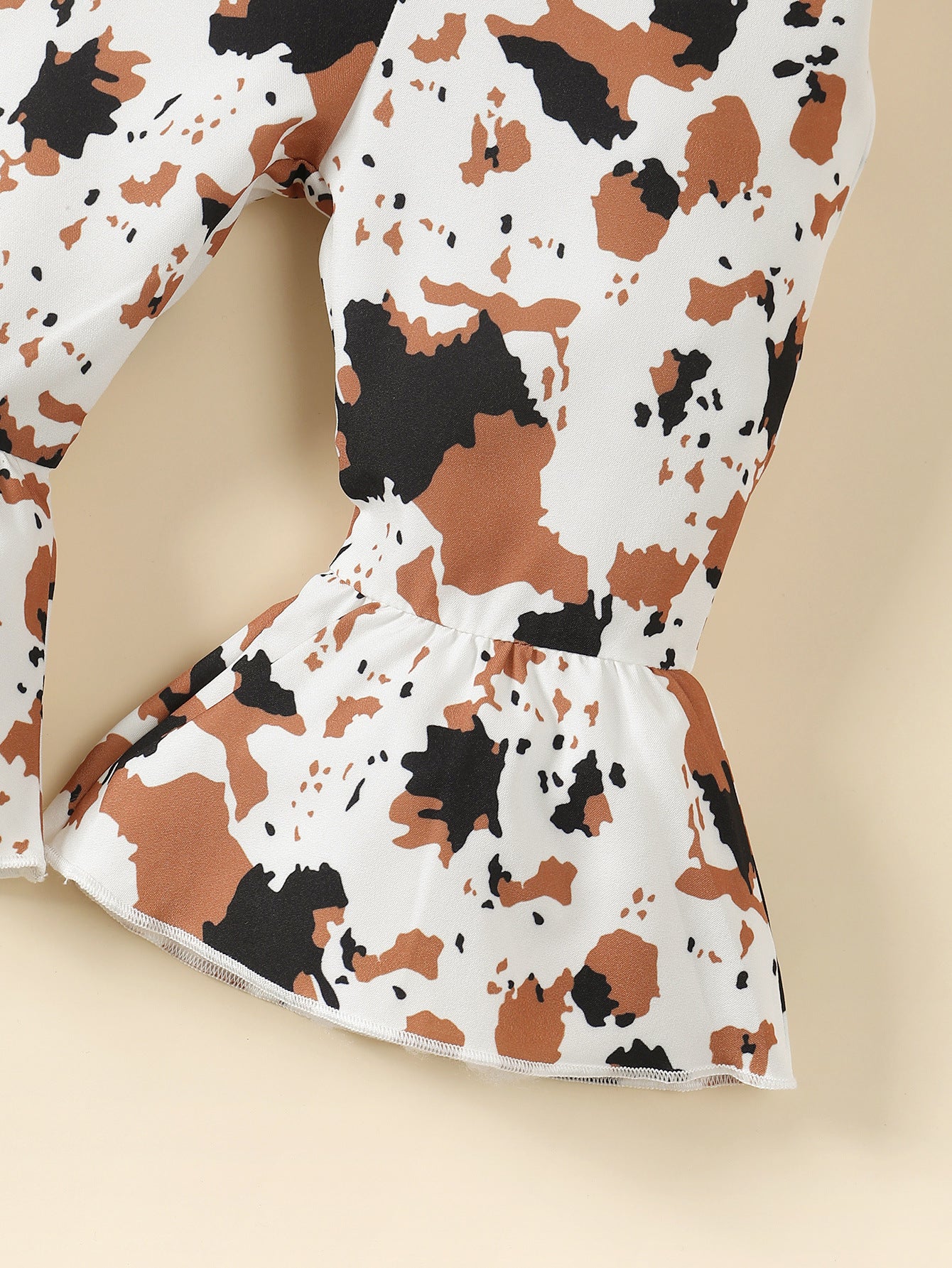 Girls Solid Top and Trousers Set