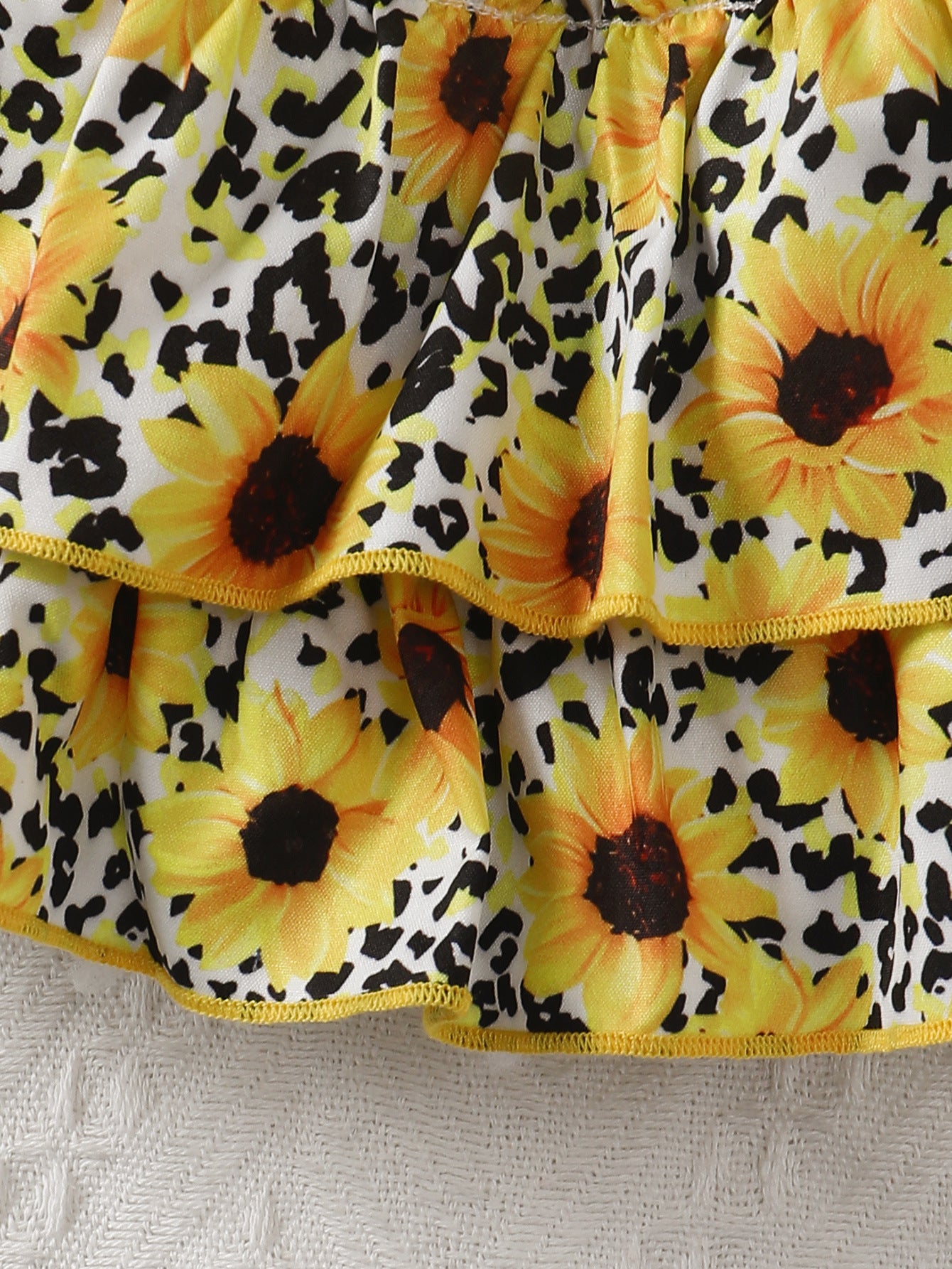 Girls Printed Top and Skirt Set