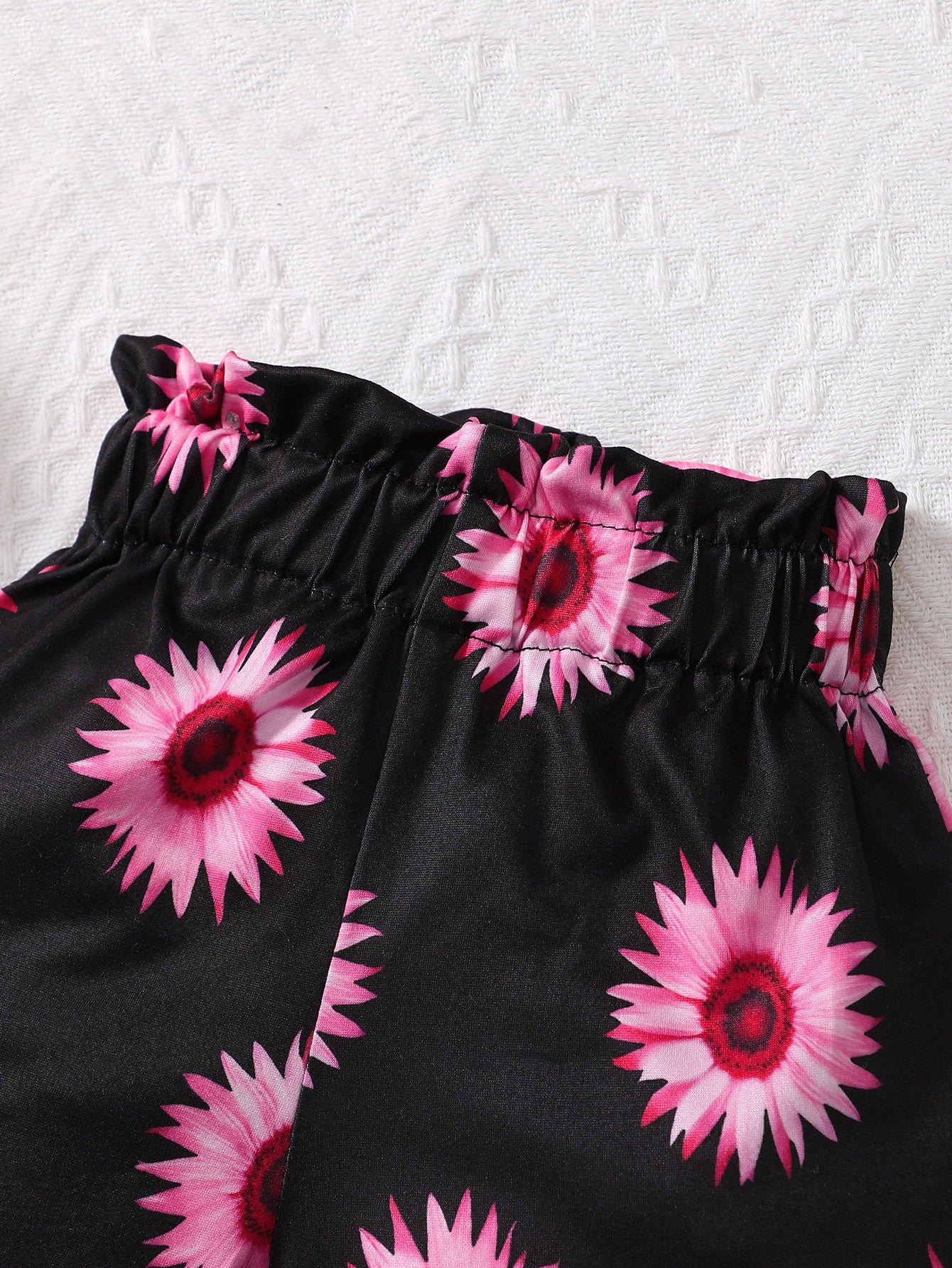 Girls Off-Shoulder Pure Cotton Top with Shorts