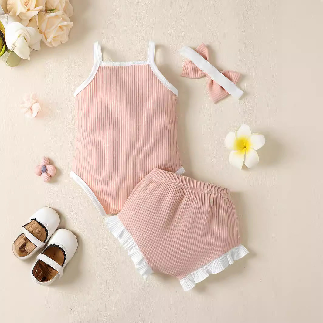 Girls Striped Top with Short