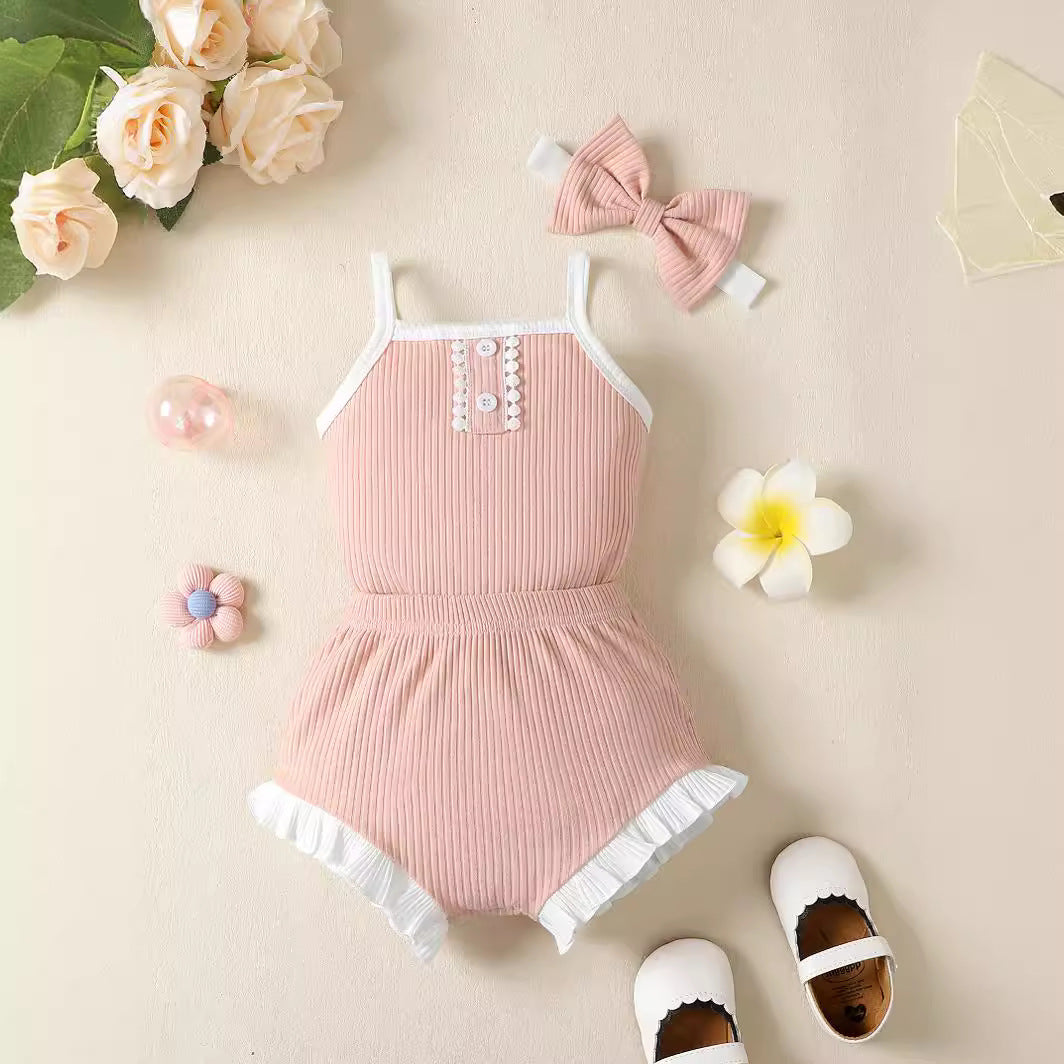 Girls Striped Top with Short