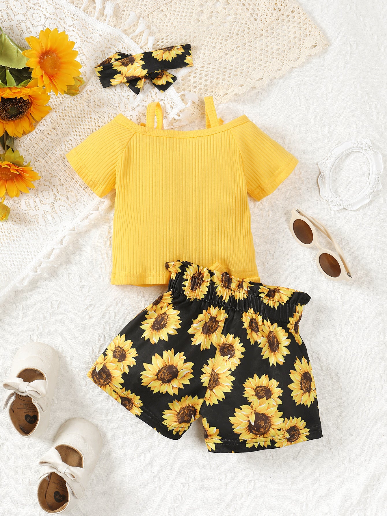 Girls Striped Top with Shorts